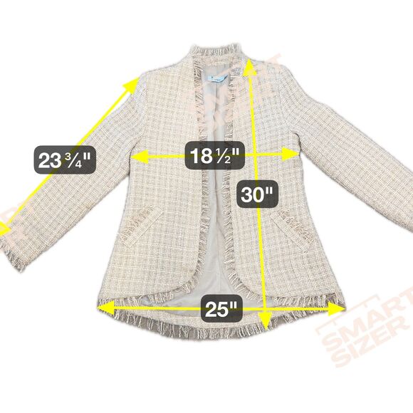 Tweed and Fringe Blush Pink Jacket - Women's Medium - Picture 3 of 6